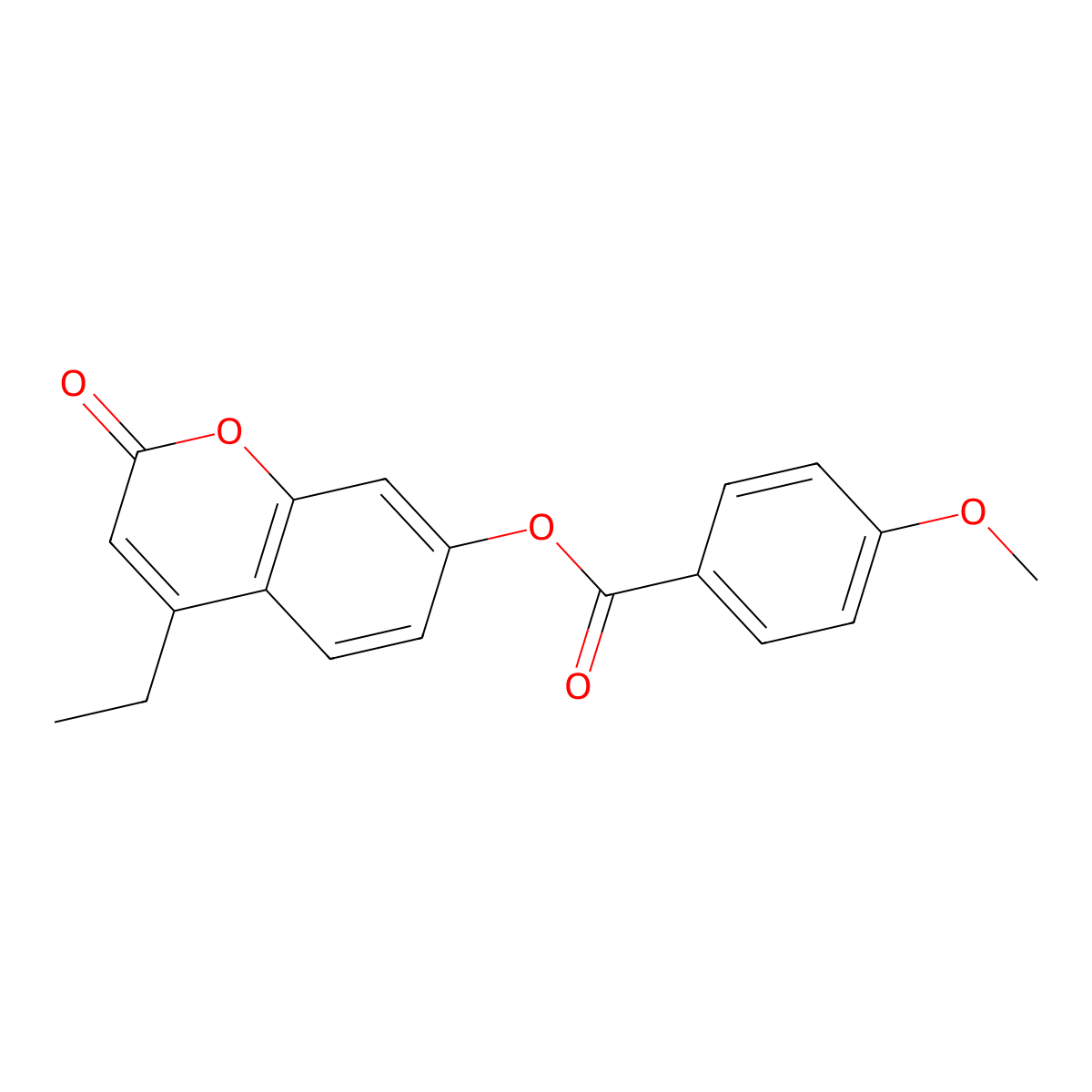 4-ethyl-2-oxo-2H-chromen-7-yl 4-methoxybenzoate molecular structure, CAS 634154-69-1