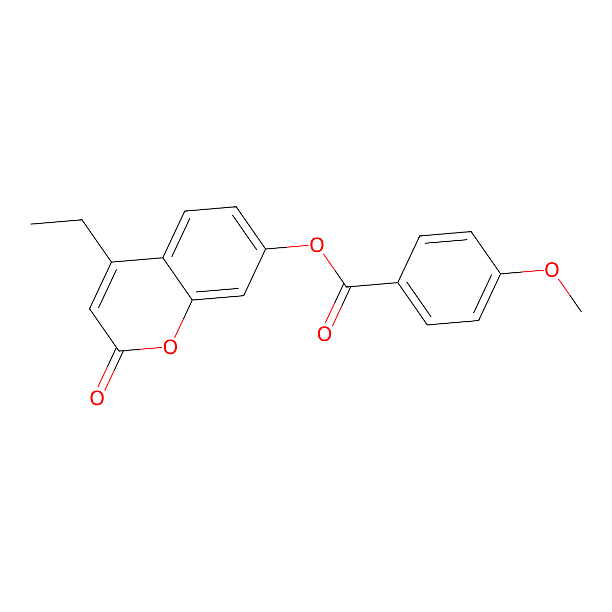 4-ethyl-2-oxo-2H-chromen-7-yl 4-methoxybenzoate molecular structure, CAS 634154-69-1