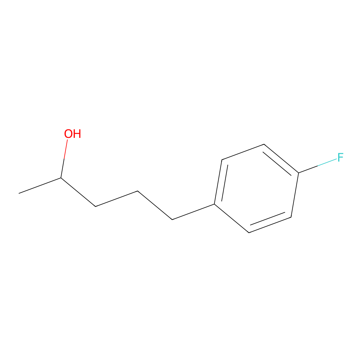 5-(4-Fluorophenyl)pentan-2-ol molecular structure, CAS 63416-41-1