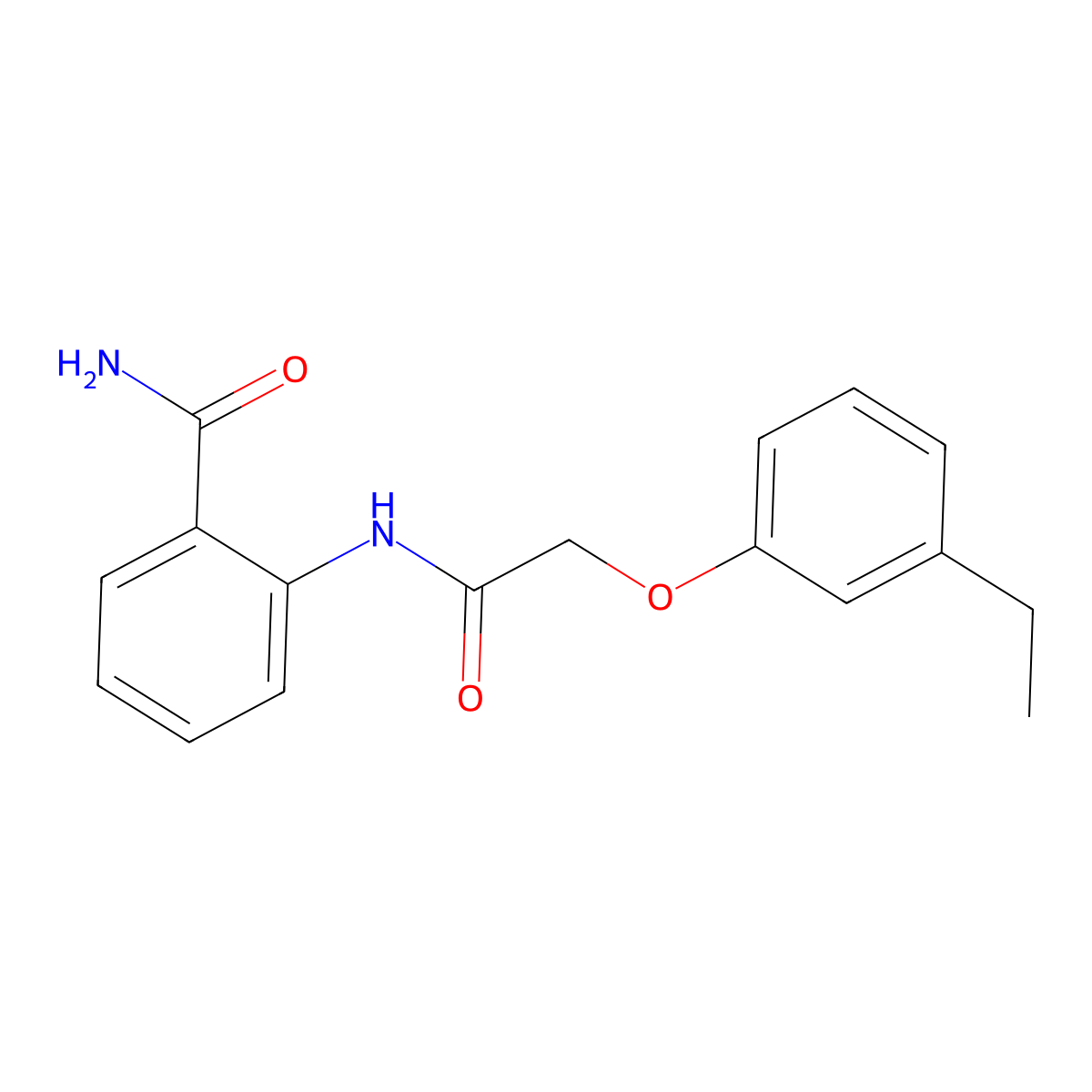 2-[2-(3-Ethylphenoxy)acetamido]benzamide molecular structure, CAS 634161-68-5