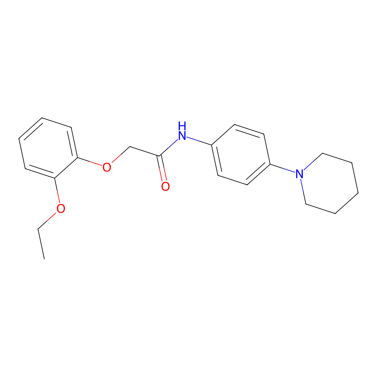2-(2-ethoxyphenoxy)-N-[4-(1-piperidinyl)phenyl]acetamide molecular structure, CAS 634162-14-4