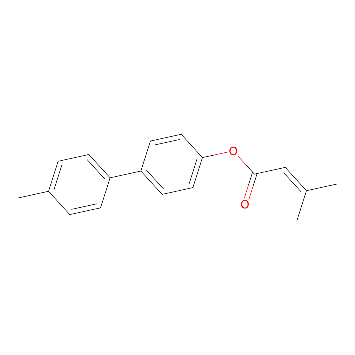4'-Methyl-[1,1'-biphenyl]-4-yl 3-methylbut-2-enoate molecular structure, CAS 634162-56-4