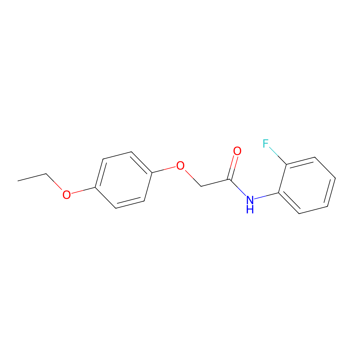 2-(4-ethoxyphenoxy)-N-(2-fluorophenyl)acetamide molecular structure, CAS 634163-06-7