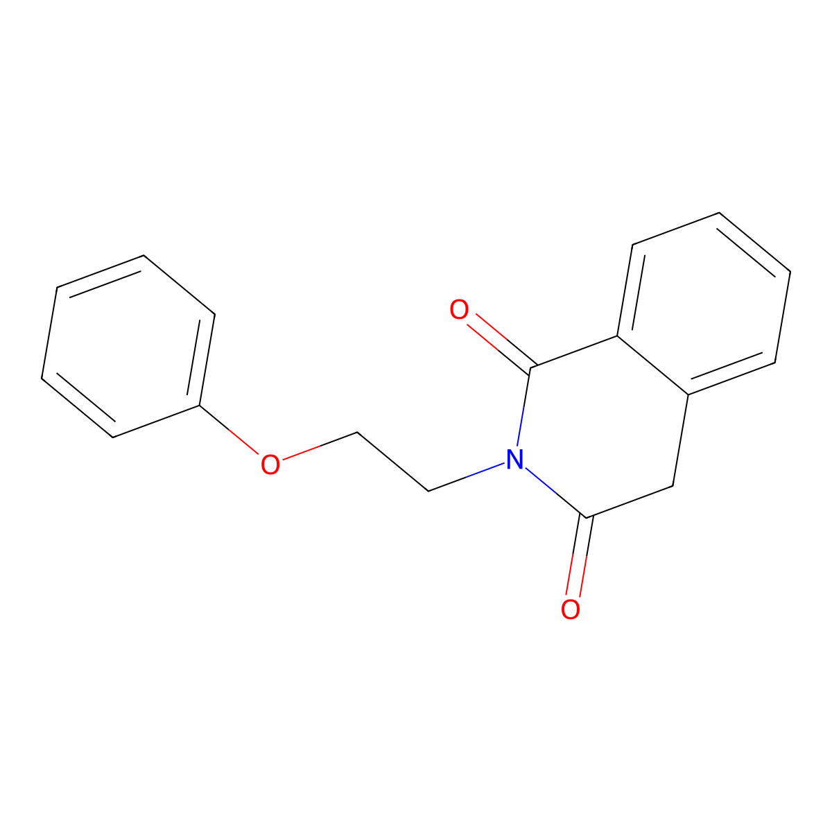 2-(2-phenoxyethyl)isoquinoline-1,3(2H,4H)-dione molecular structure, CAS 634166-30-6