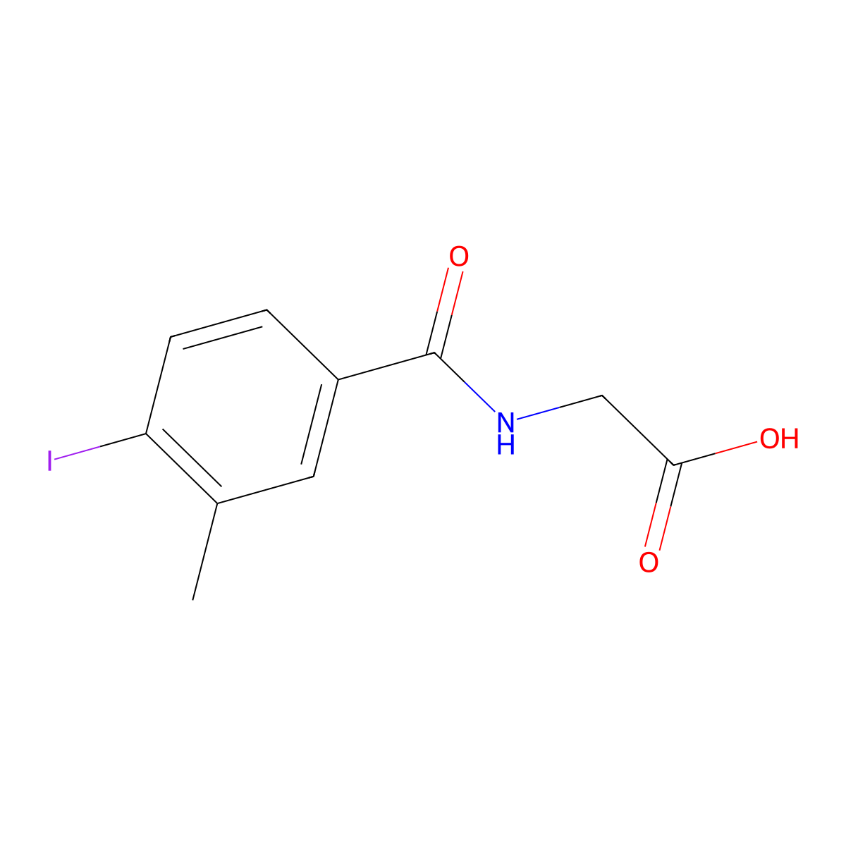 N-(4-Iodo-3-methylbenzoyl)glycine molecular structure, CAS 634167-00-3