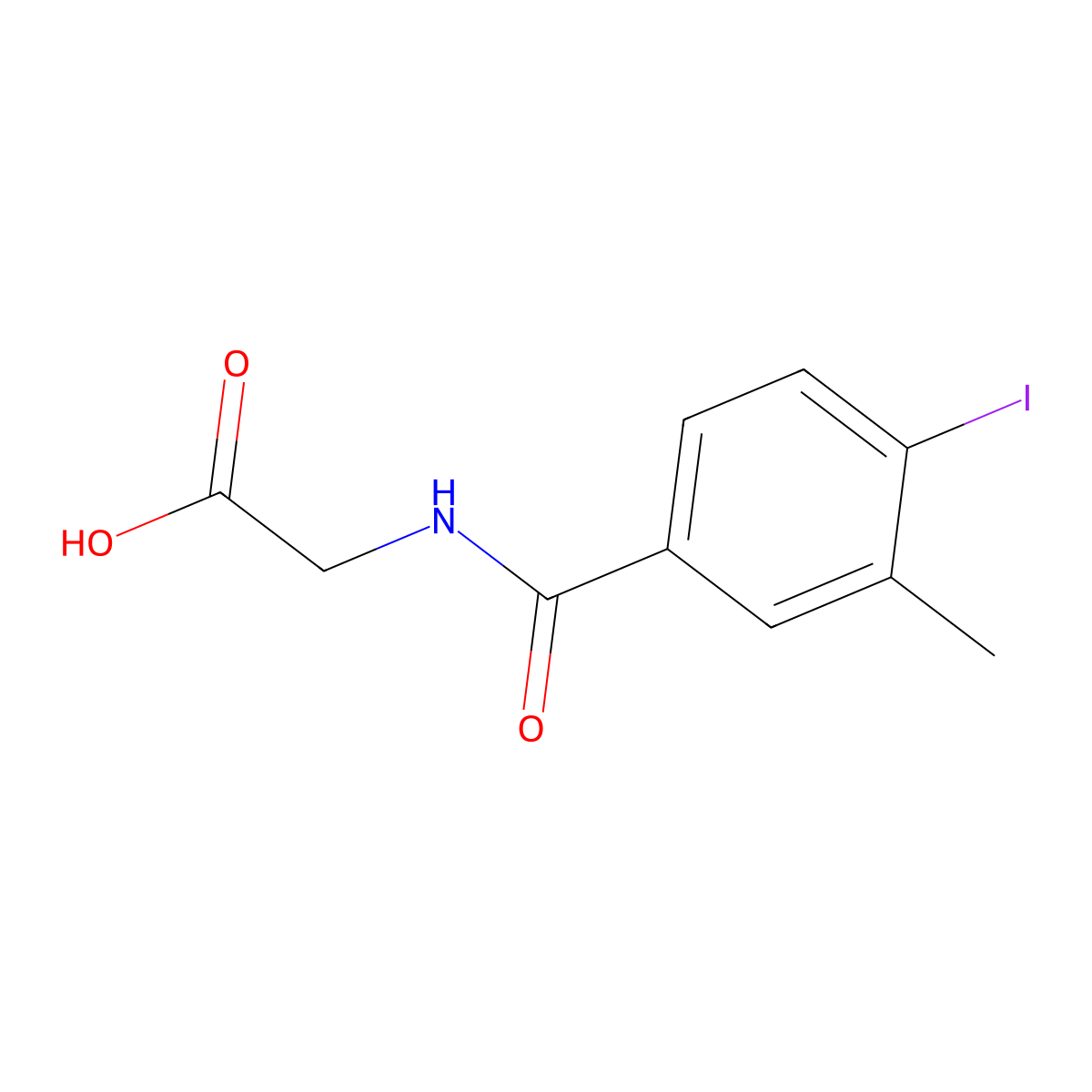 N-(4-Iodo-3-methylbenzoyl)glycine molecular structure, CAS 634167-00-3