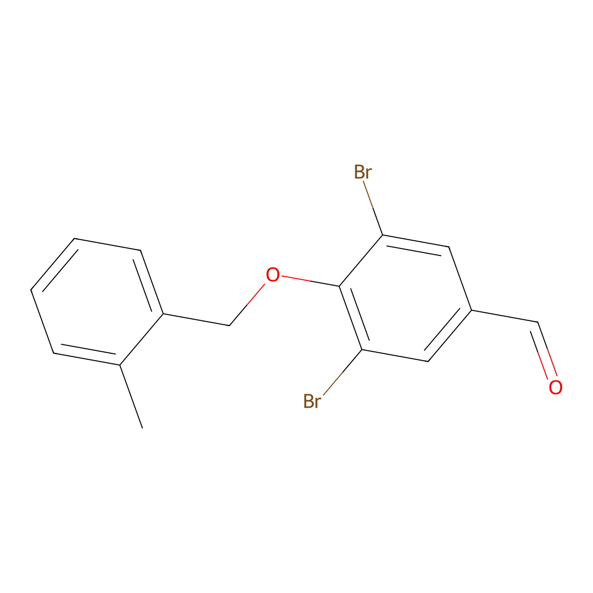 3,5-Dibromo-4-[(2-methylbenzyl)oxy]benzaldehyde molecular structure, CAS 634167-05-8