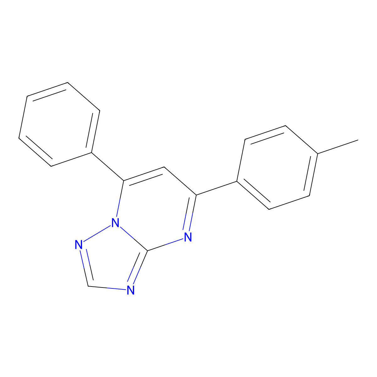5-(4-Methylphenyl)-7-phenyl[1,2,4]triazolo[1,5-a]pyrimidine molecular structure, CAS 634167-52-5