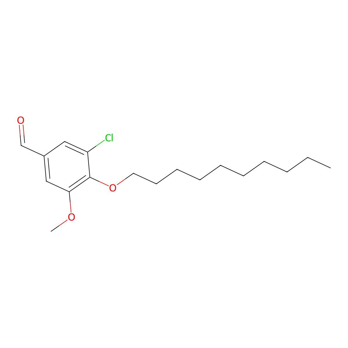3-Chloro-4-(decyloxy)-5-methoxybenzaldehyde molecular structure, CAS 634168-10-8