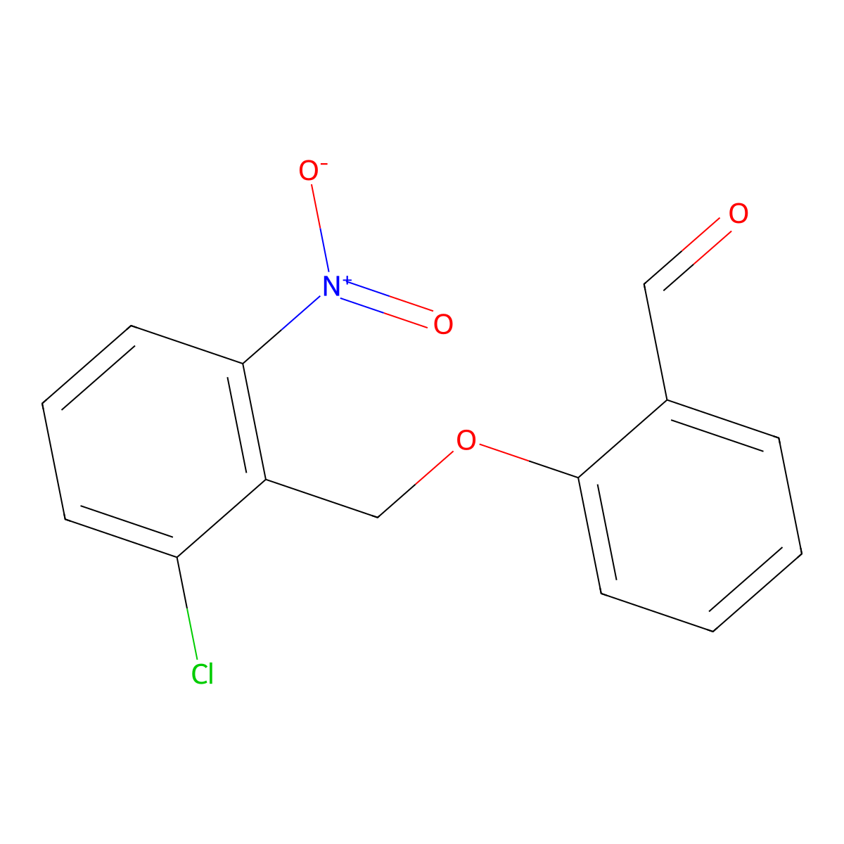 2-[(2-Chloro-6-nitrobenzyl)oxy]benzaldehyde molecular structure, CAS 634168-14-2