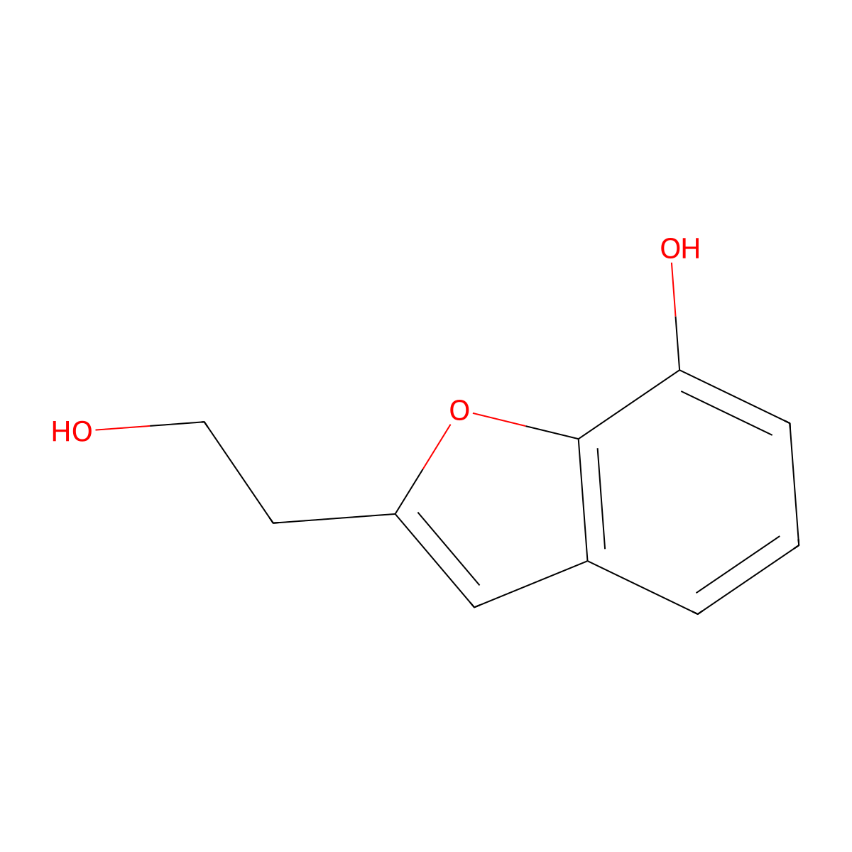 2-(2-Hydroxyethyl)benzofuran-7-ol molecular structure, CAS 63417-34-5