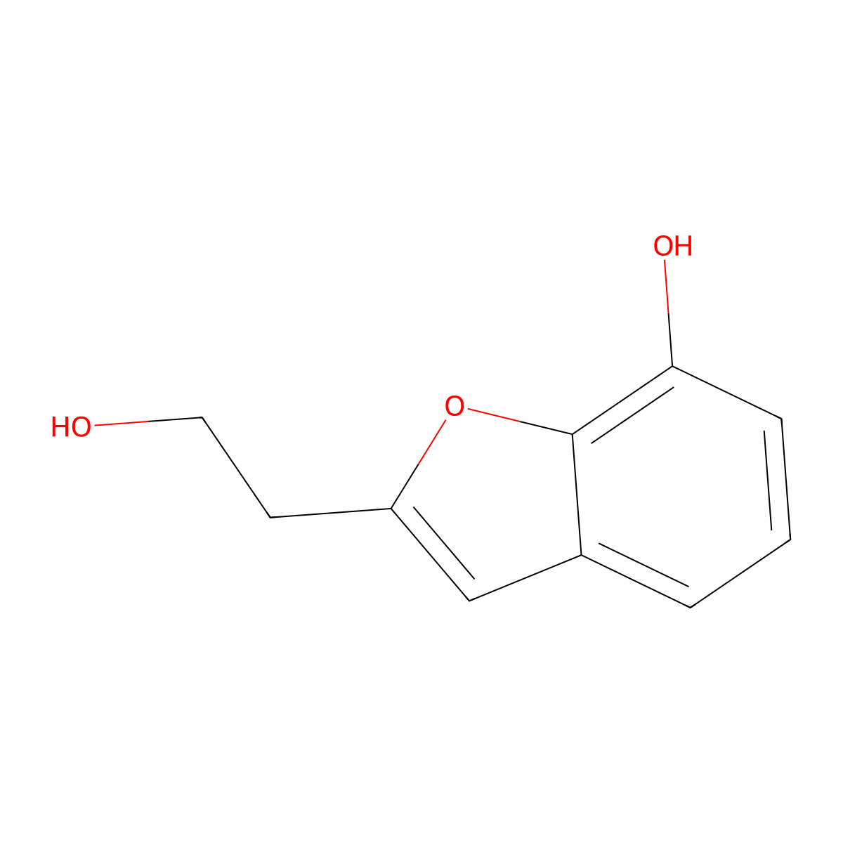 2-(2-Hydroxyethyl)benzofuran-7-ol molecular structure, CAS 63417-34-5