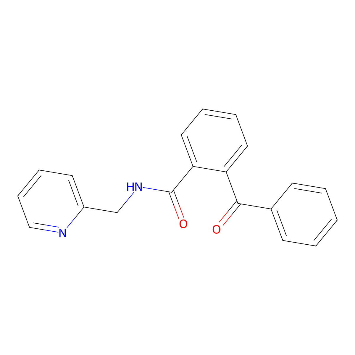 2-benzoyl-N-(pyridin-2-ylmethyl)benzamide molecular structure, CAS 634172-64-8