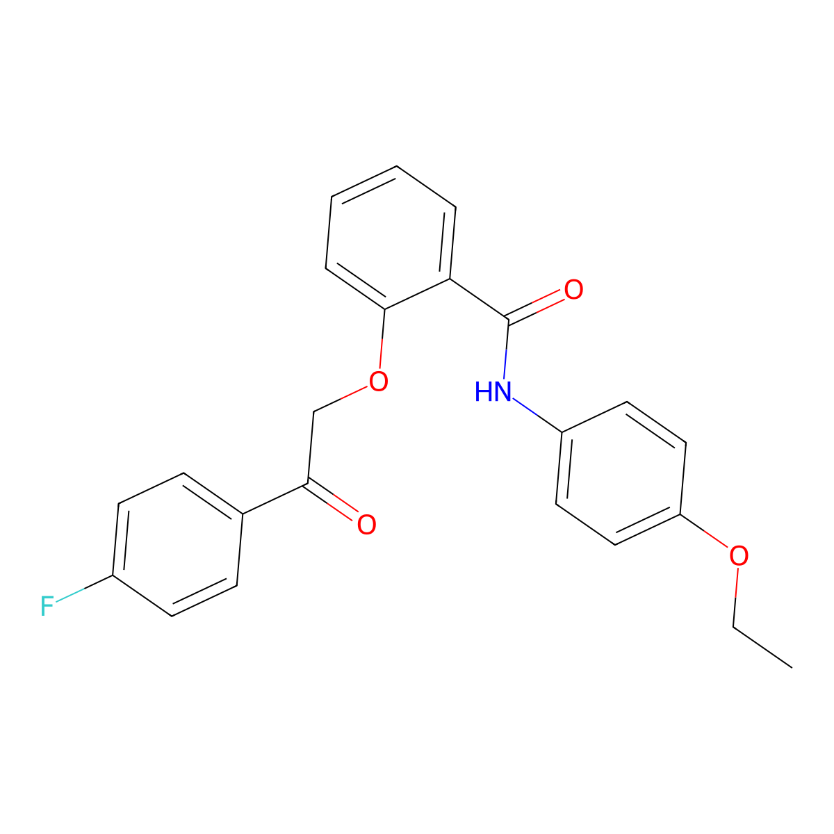 N-(4-ethoxyphenyl)-2-[2-(4-fluorophenyl)-2-oxoethoxy]benzamide molecular structure, CAS 634173-99-2
