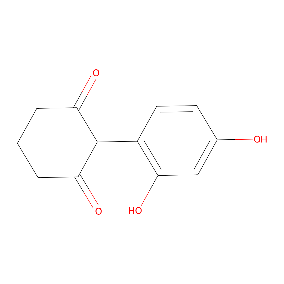 2-(2,4-Dihydroxyphenyl)cyclohexane-1,3-dione molecular structure, CAS 634174-06-4
