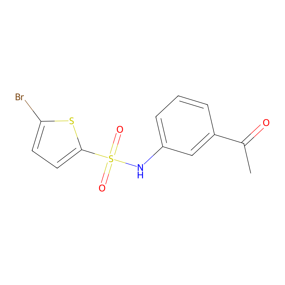 N-(3-acetylphenyl)-5-bromothiophene-2-sulfonamide molecular structure, CAS 634176-08-2