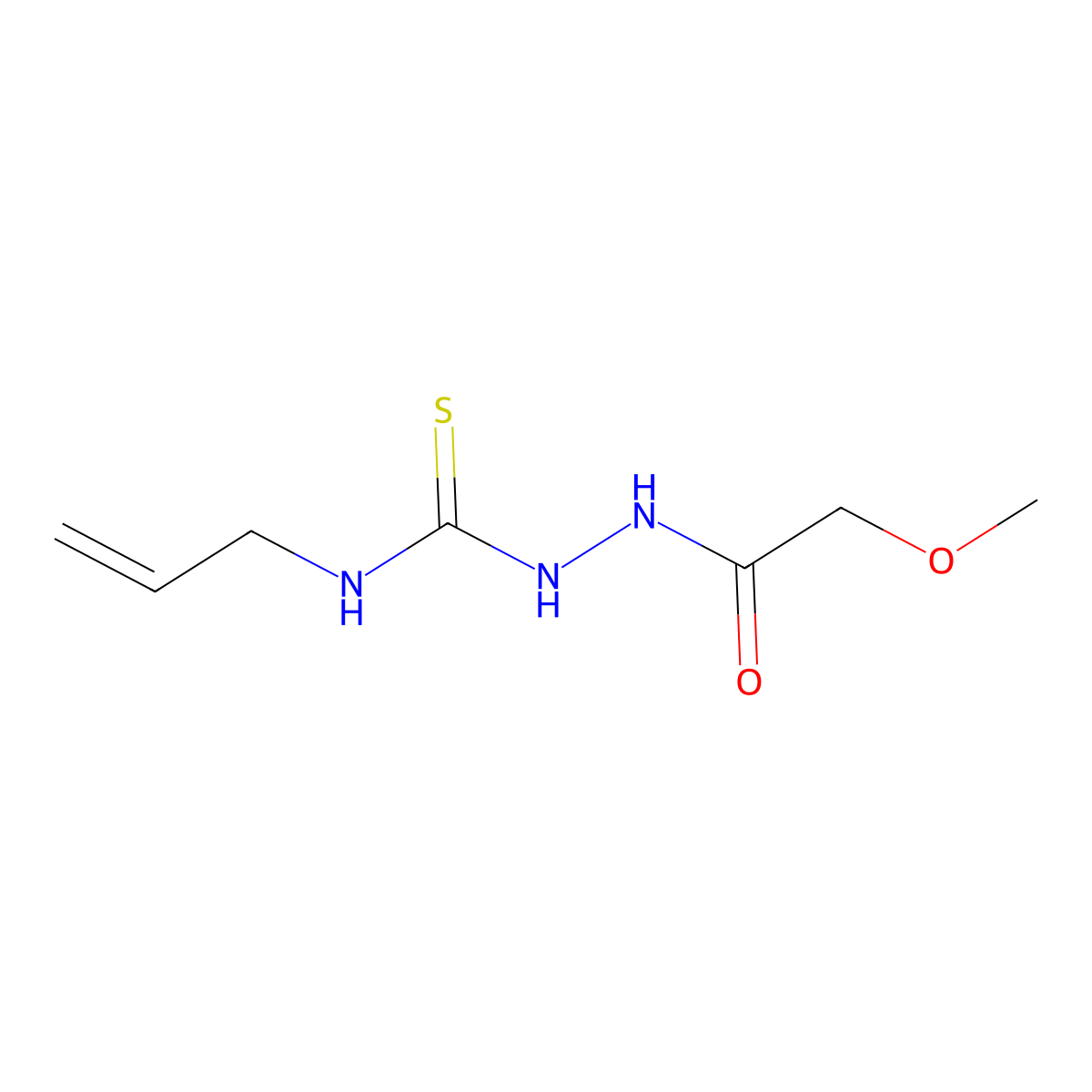 N-allyl-2-(methoxyacetyl)hydrazinecarbothioamide molecular structure, CAS 634177-24-5
