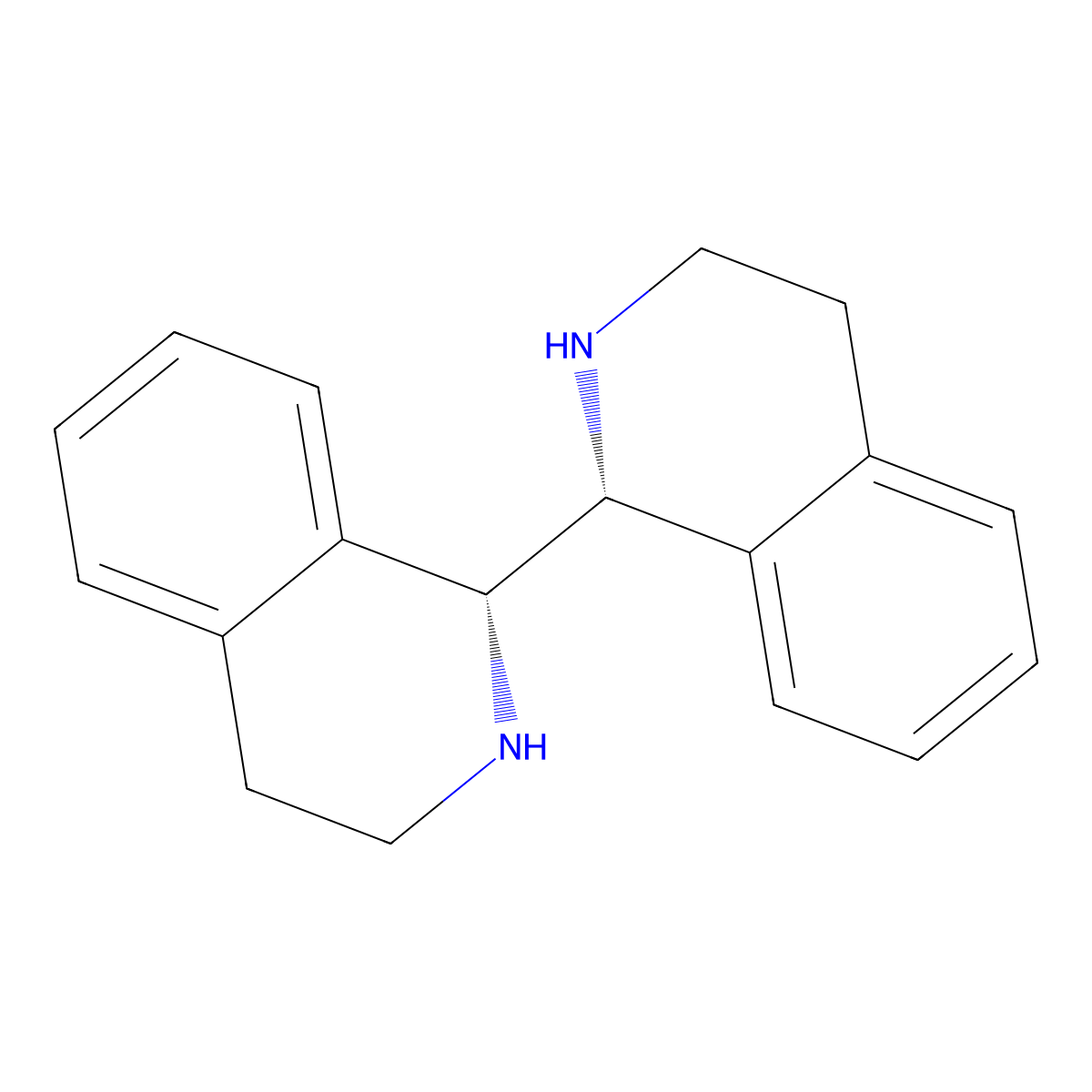 (1R,1'R)-1,1',2,2',3,3',4,4'-Octahydro-1,1'-biisoquinoline molecular structure, CAS 634180-49-7
