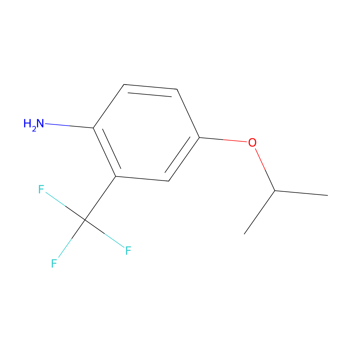 4-(Propan-2-yloxy)-2-(trifluoromethyl)aniline molecular structure, CAS 634187-67-0