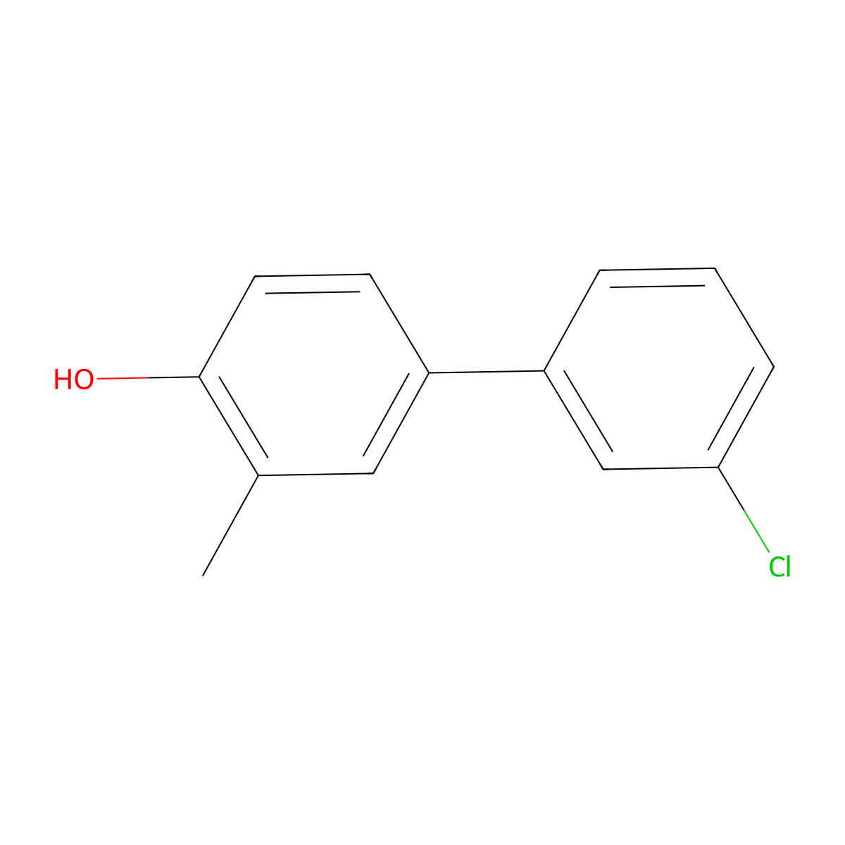 4-(3-Chlorophenyl)-2-methylphenol molecular structure, CAS 634192-29-3