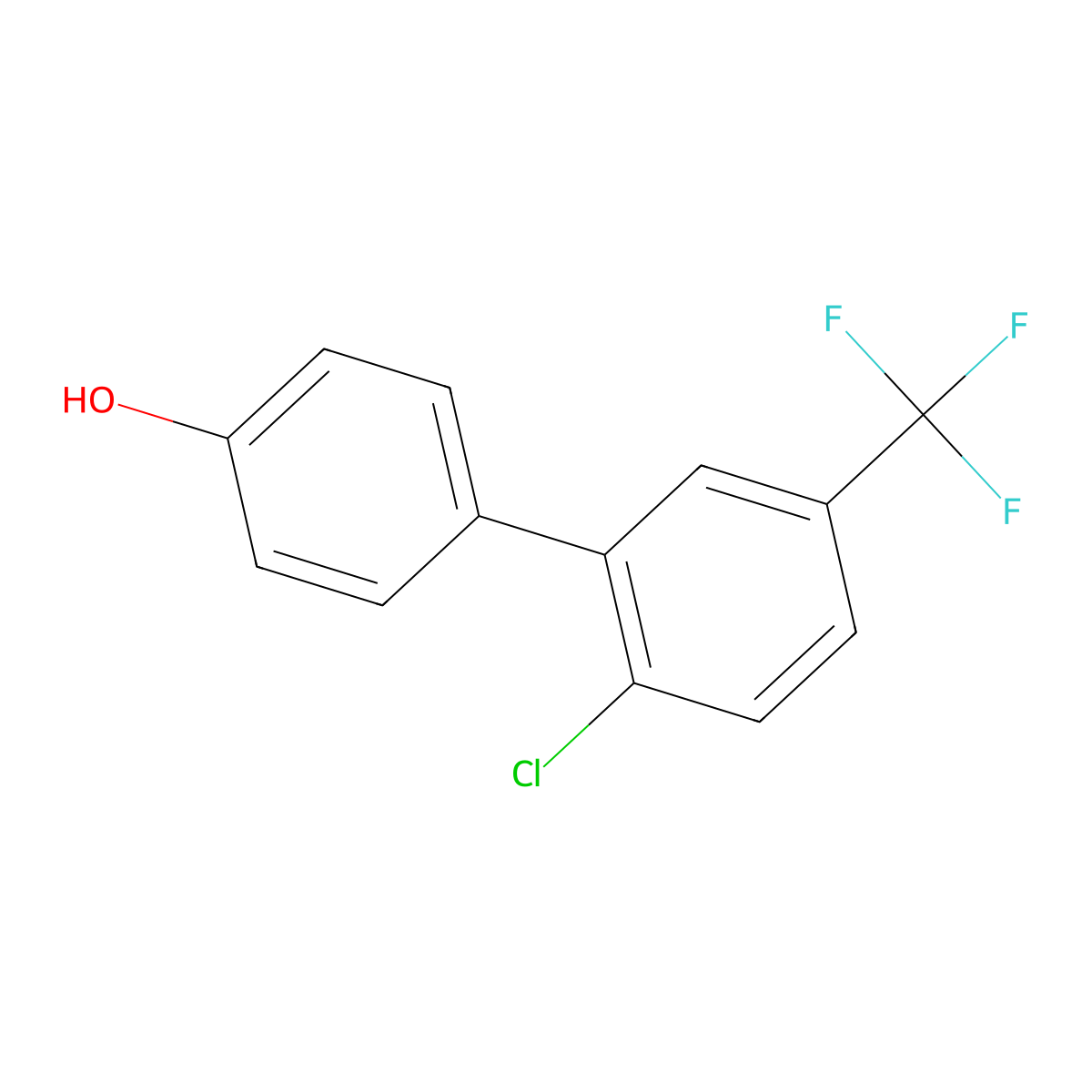 4-[2-Chloro-5-(trifluoromethyl)phenyl]phenol molecular structure, CAS 634192-46-4