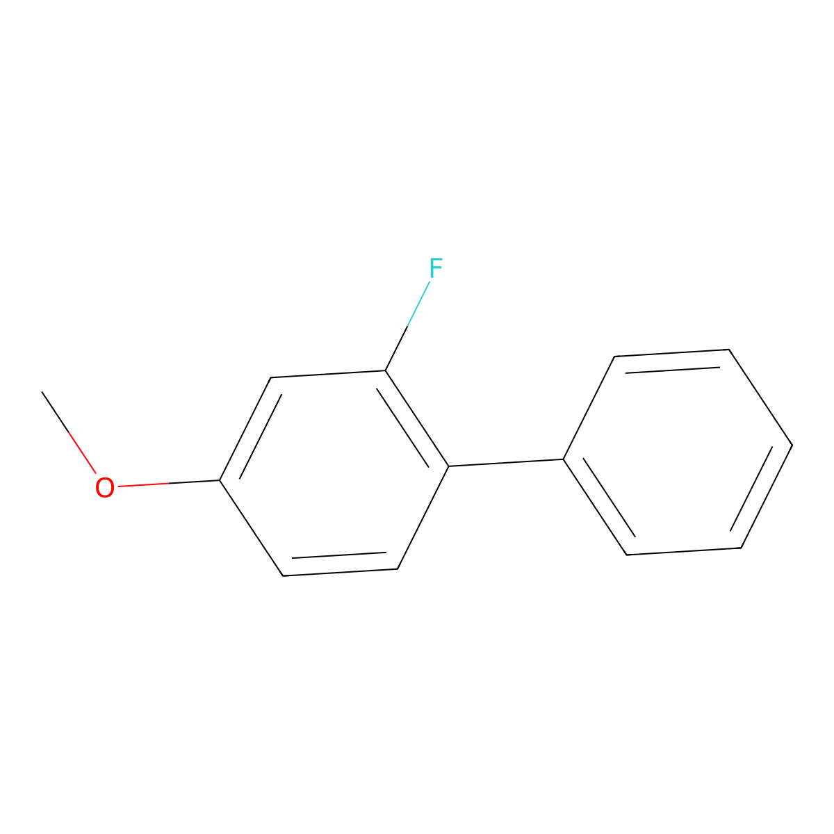 2-Fluoro-4-methoxy-1-phenylbenzene molecular structure, CAS 634192-51-1