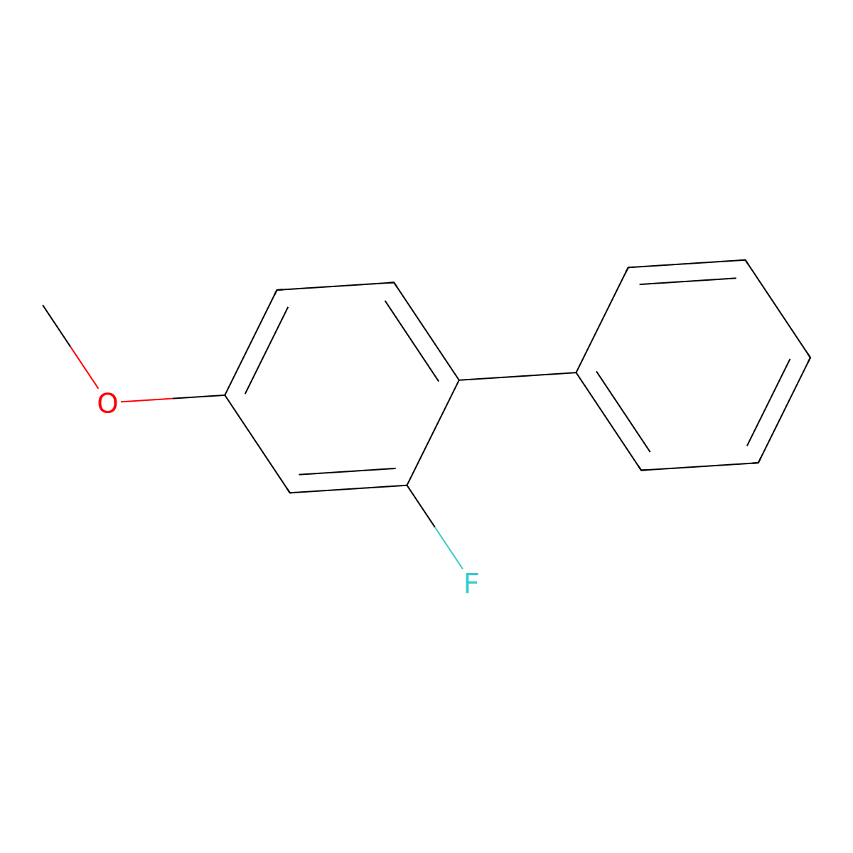 2-Fluoro-4-methoxy-1-phenylbenzene molecular structure, CAS 634192-51-1