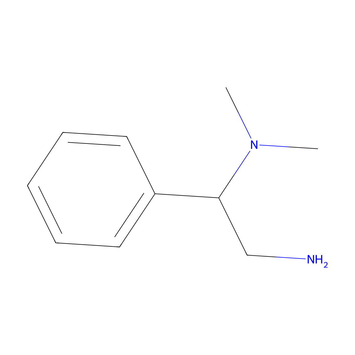 (2-Amino-1-phenylethyl)dimethylamine molecular structure, CAS 6342-21-8