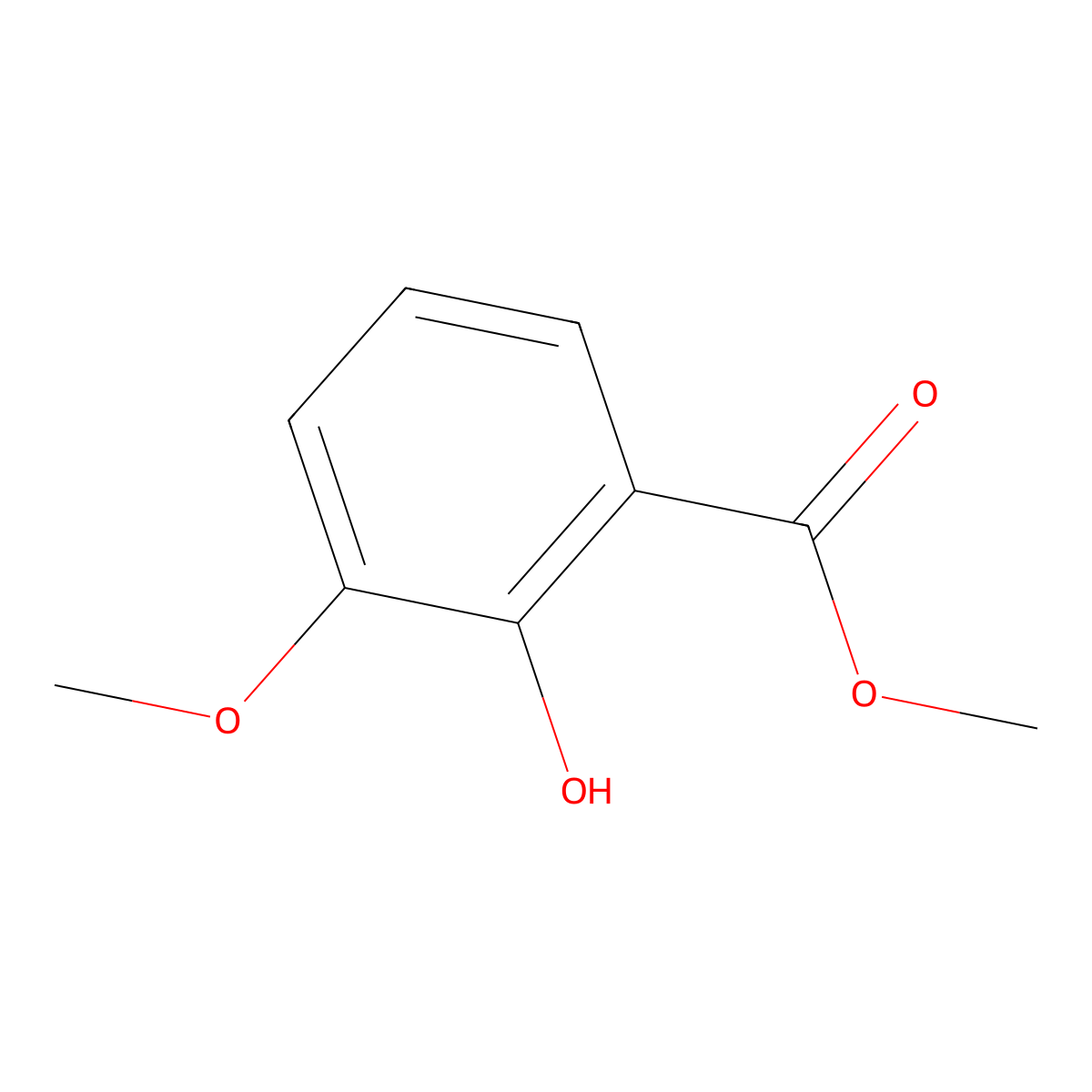 Methyl 3-methoxysalicylate molecular structure, CAS 6342-70-7
