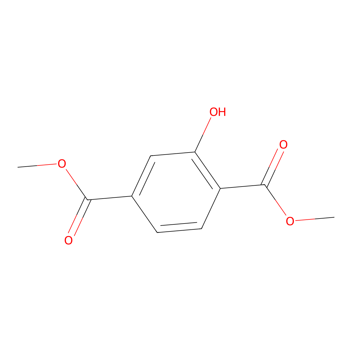 2-Hydroxy-terephthalic acid dimethyl ester molecular structure, CAS 6342-72-9