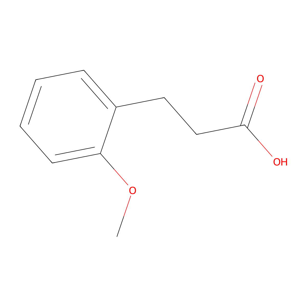 3-(o-Methoxyphenyl)propionic acid molecular structure, CAS 6342-77-4