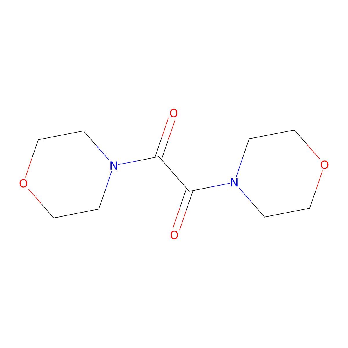 1,2-Ethanedione, 1,2-di-4-morpholinyl- molecular structure, CAS 6342-79-6