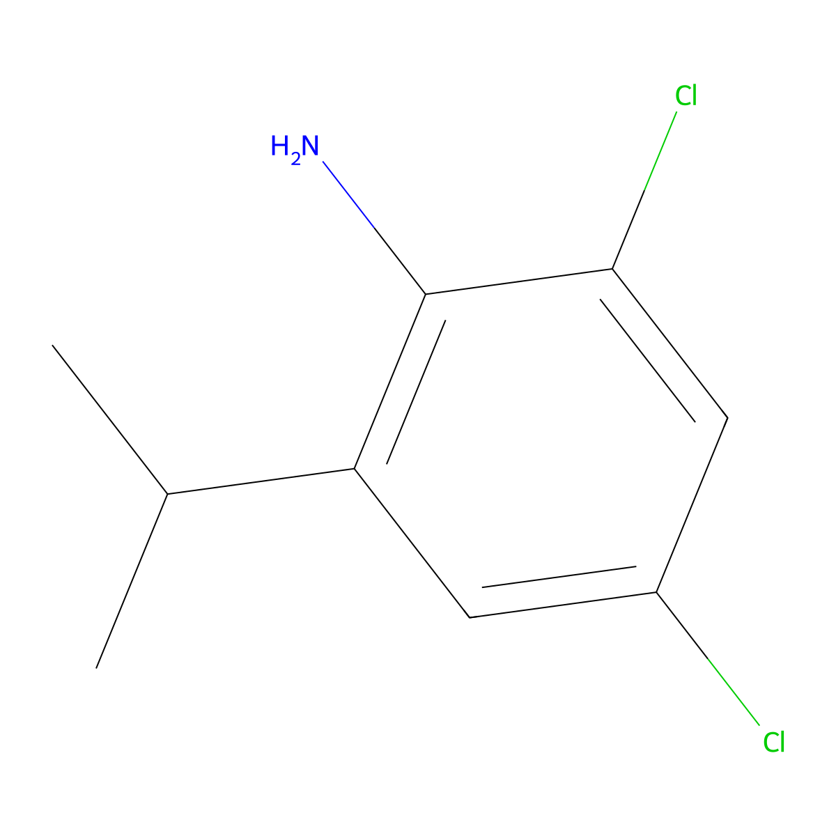 Benzenamine, 2,4-dichloro-6-(1-methylethyl)- molecular structure, CAS 634205-74-6