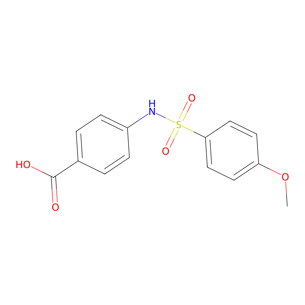 4-{[(4-Methoxyphenyl)sulfonyl]amino}benzoic acid molecular structure, CAS 63421-69-2