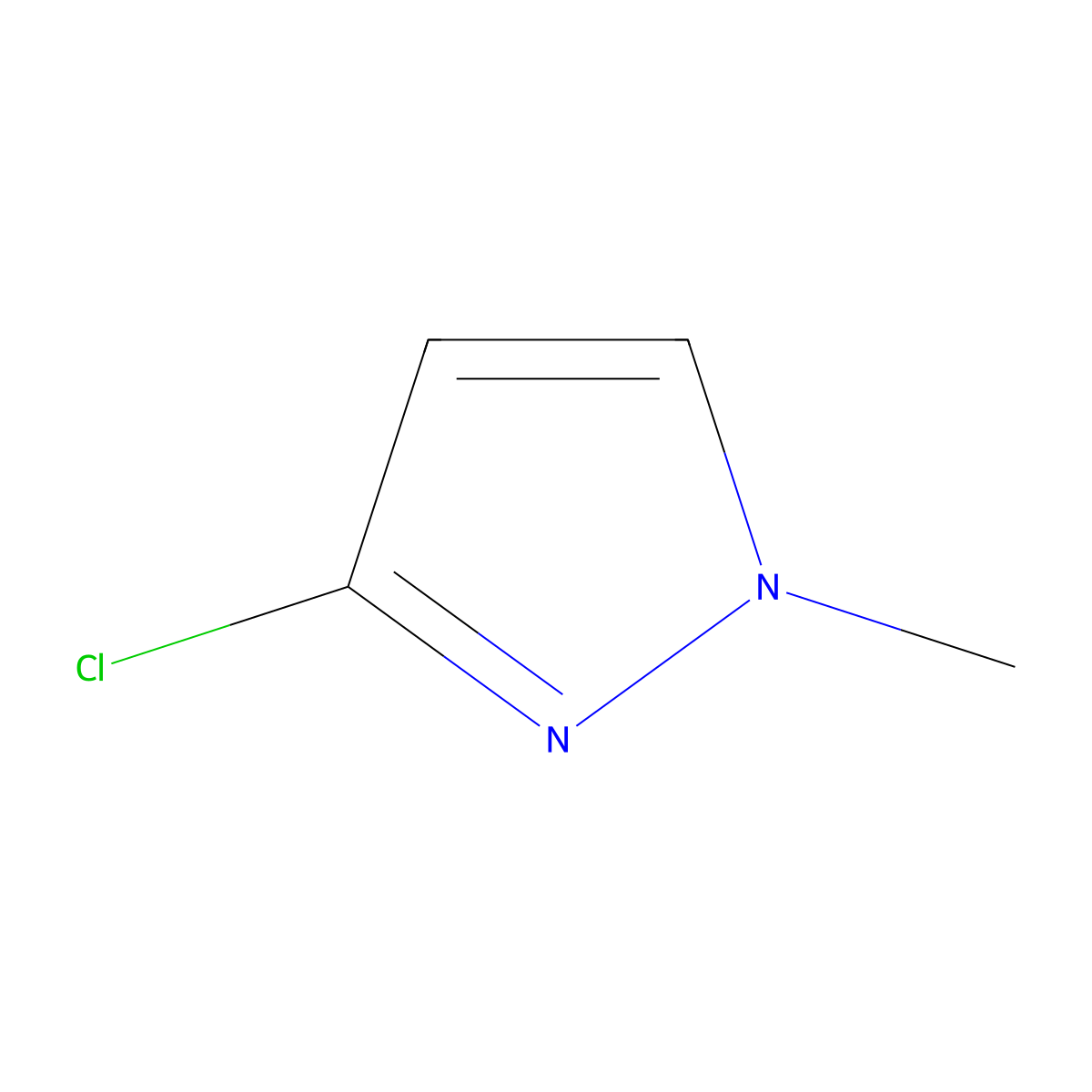 3-Chloro-1-methyl-1H-pyrazole molecular structure, CAS 63425-54-7