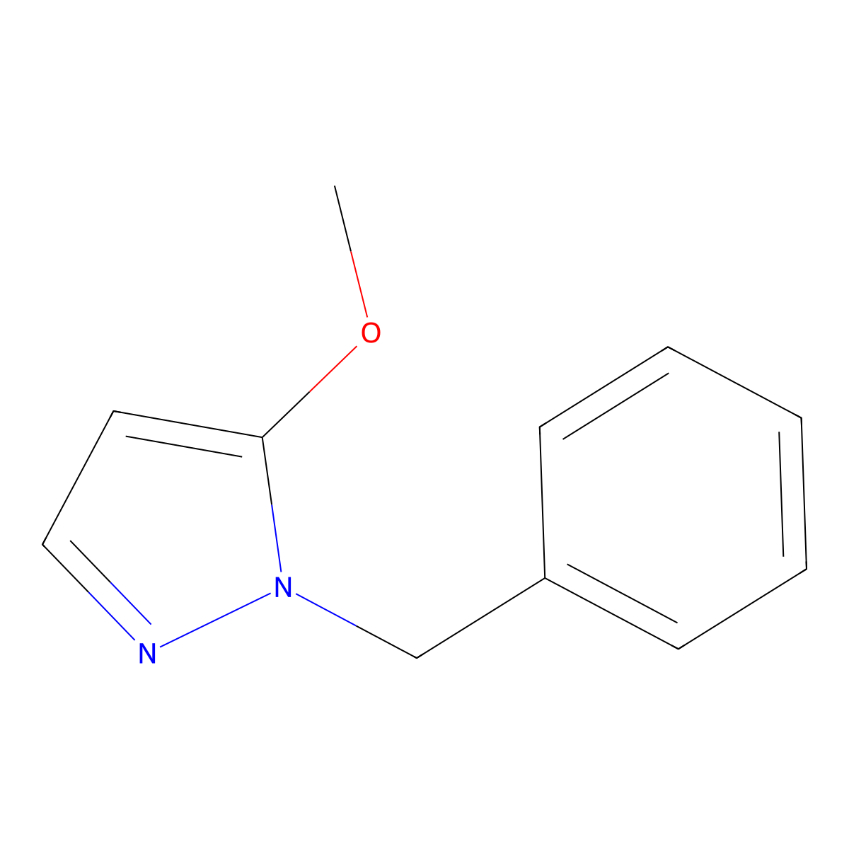 1-Benzyl-5-methoxy-1H-pyrazole molecular structure, CAS 63425-57-0