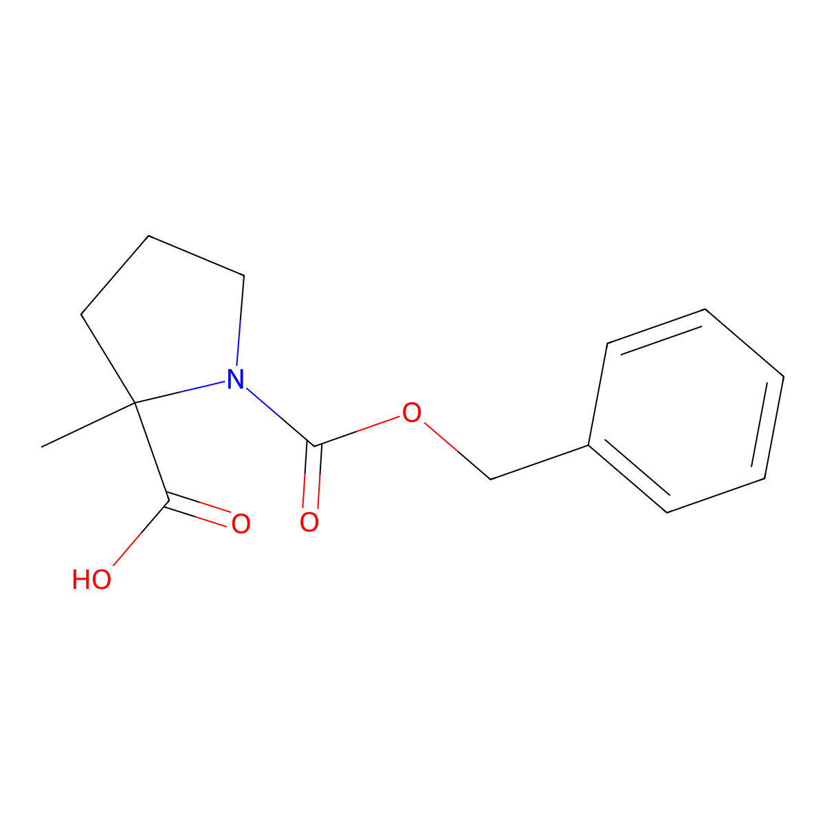 1-Cbz-2-methylpyrrolidine-2-carboxylic Acid molecular structure, CAS 63427-91-8