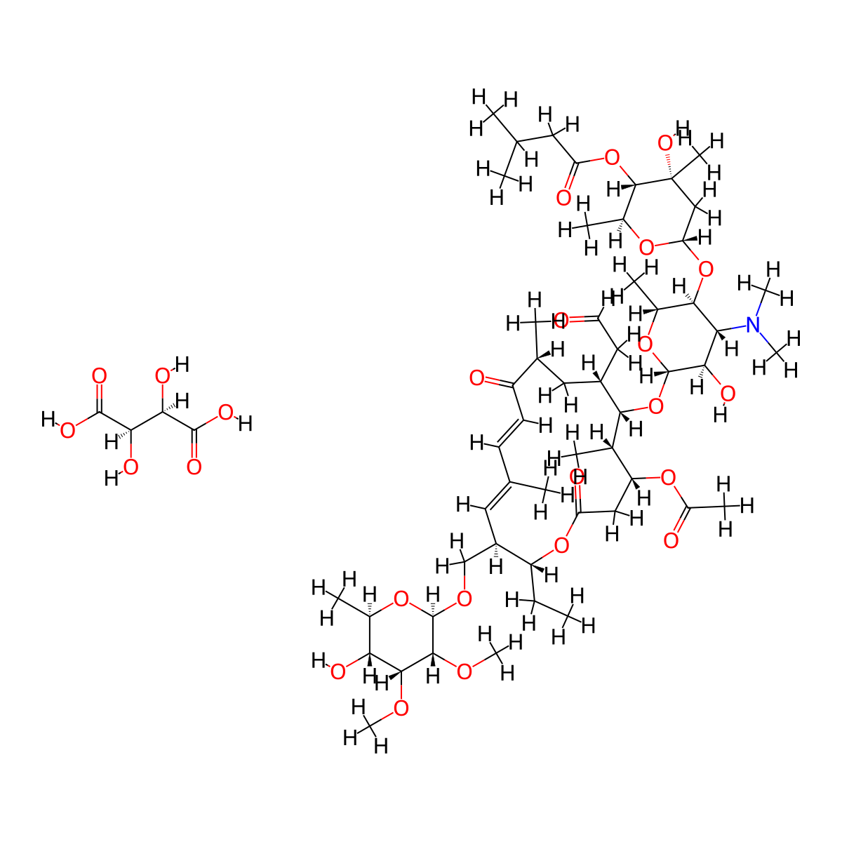 Tylvalosin Tartrate molecular structure, CAS 63428-13-7