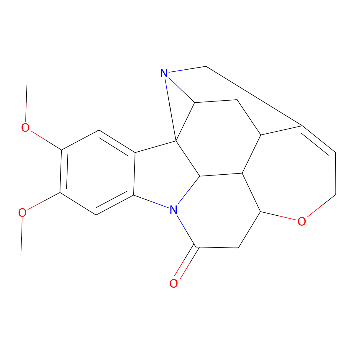 Brucin molecular structure, CAS 63428-84-2