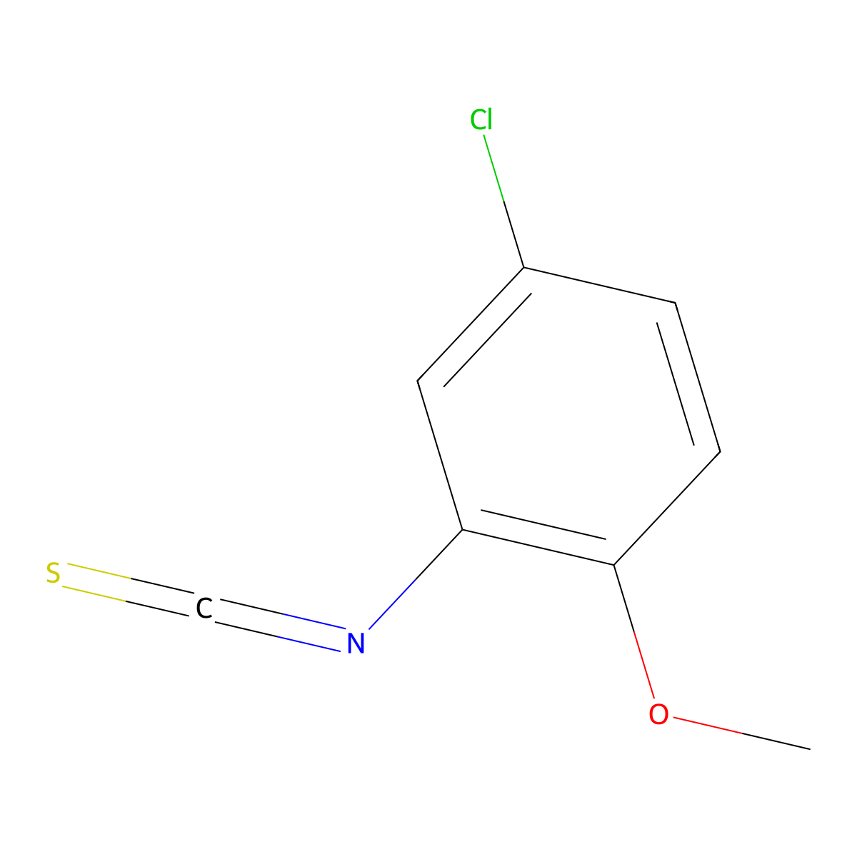 4-Chloro-2-isothiocyanato-1-methoxy-benzene molecular structure, CAS 63429-99-2