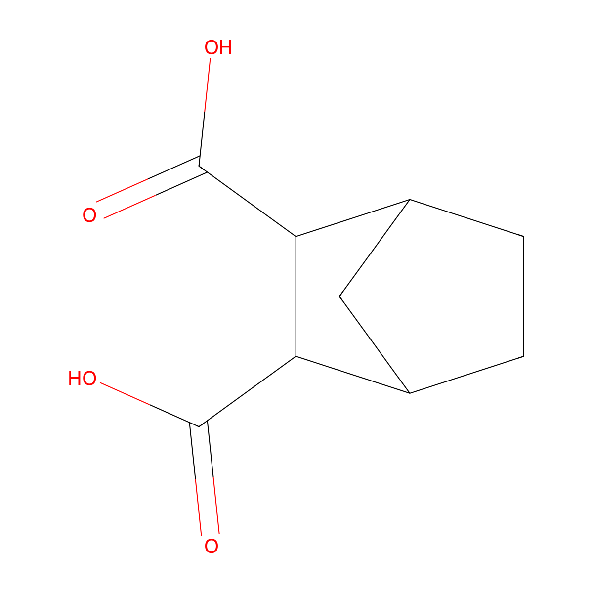 rac-(1R,2R,3R,4S)-bicyclo[2.2.1]heptane-2,3-dicarboxylic acid molecular structure, CAS 6343-11-9