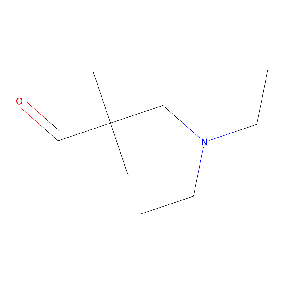Diethylaminopivalaldehyde molecular structure, CAS 6343-47-1