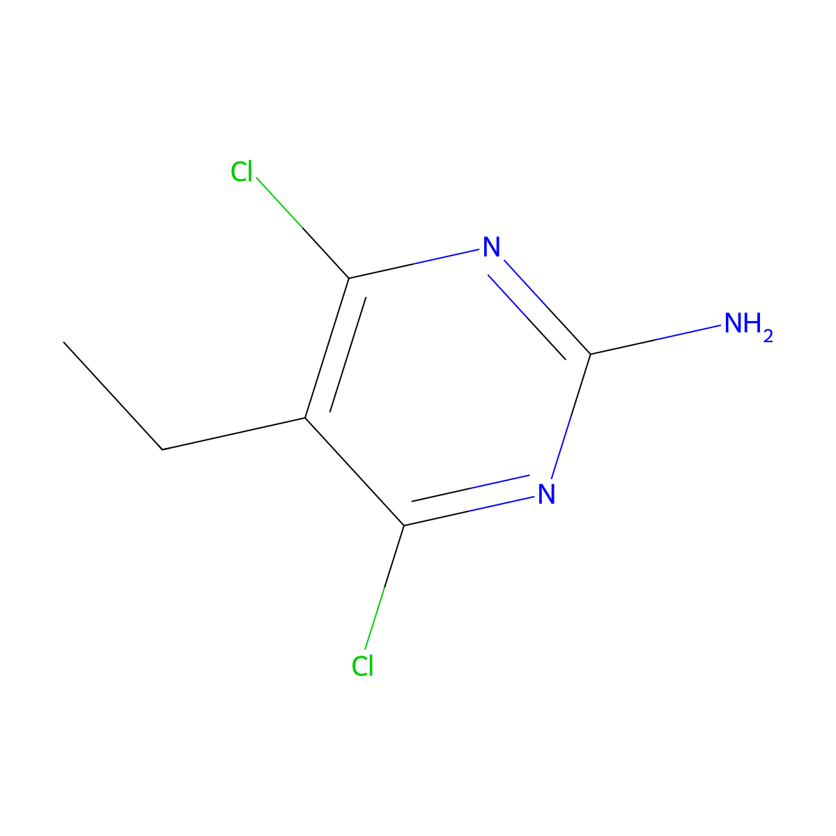 4,6-Dichloro-5-ethylpyrimidin-2-amine molecular structure, CAS 6343-68-6