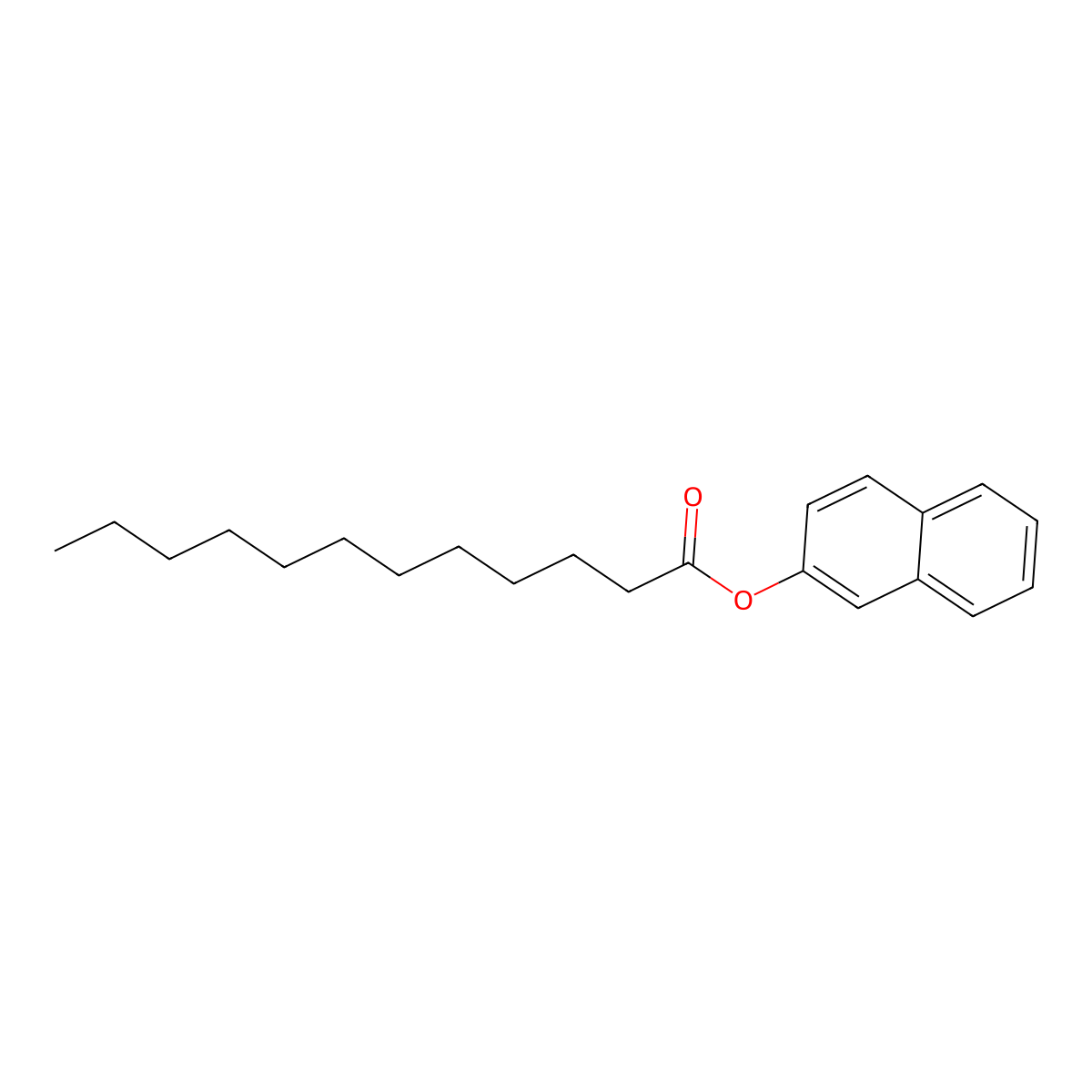 Beta-Naphthyl laurate molecular structure, CAS 6343-73-3