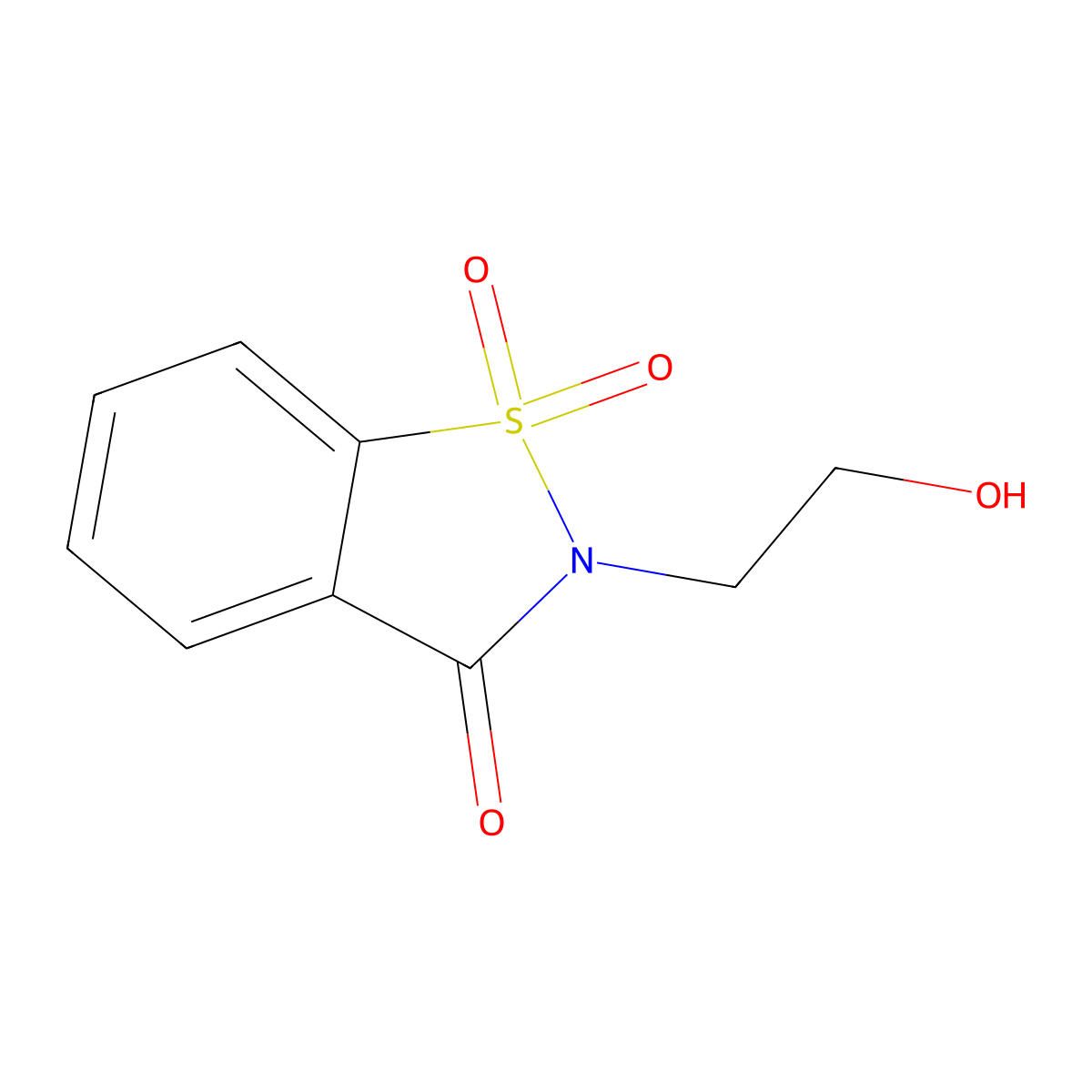2-(2-Hydroxyethyl)-1,2-benzisothiazol-3(2H)-one 1,1-dioxide molecular structure, CAS 6343-81-3