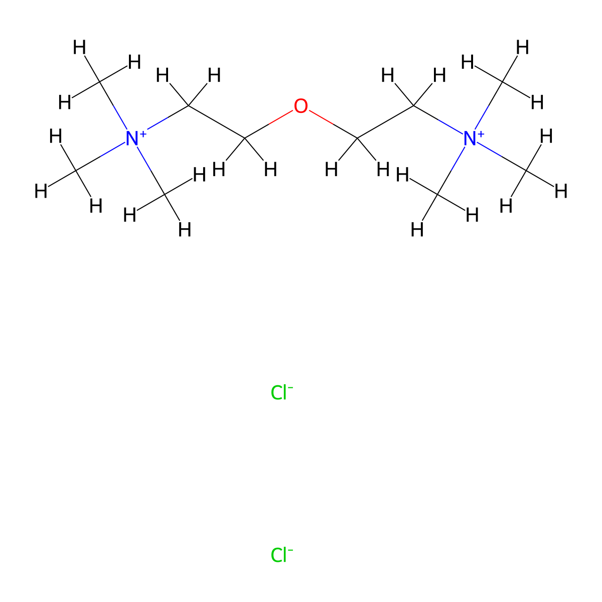 Ethanaminium, 2,2'-oxybis[N,N,N-trimethyl-, chloride (1:2) molecular structure, CAS 6343-88-0