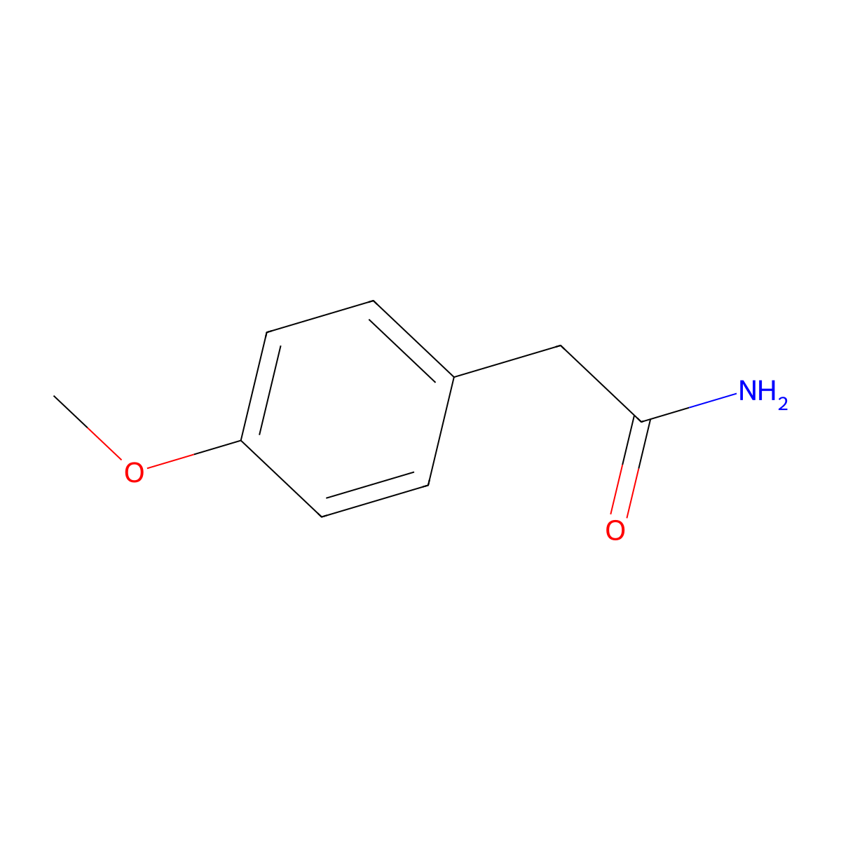 2-(4-Methoxyphenyl)acetamide molecular structure, CAS 6343-93-7