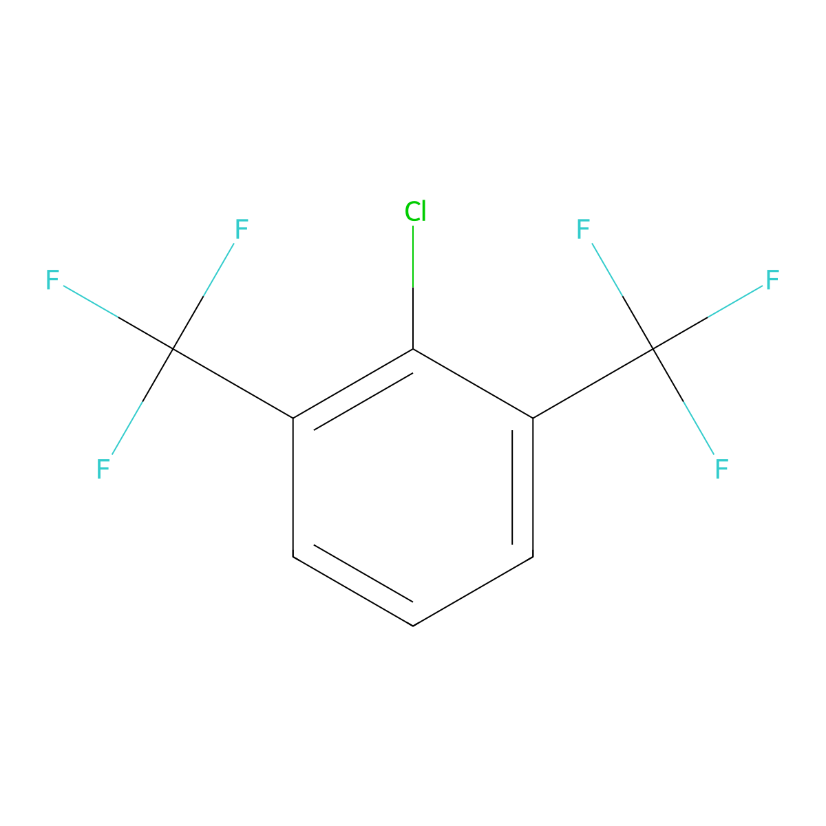 2-Chloro-1,3-bis(trifluoromethyl)benzene molecular structure, CAS 63430-02-4