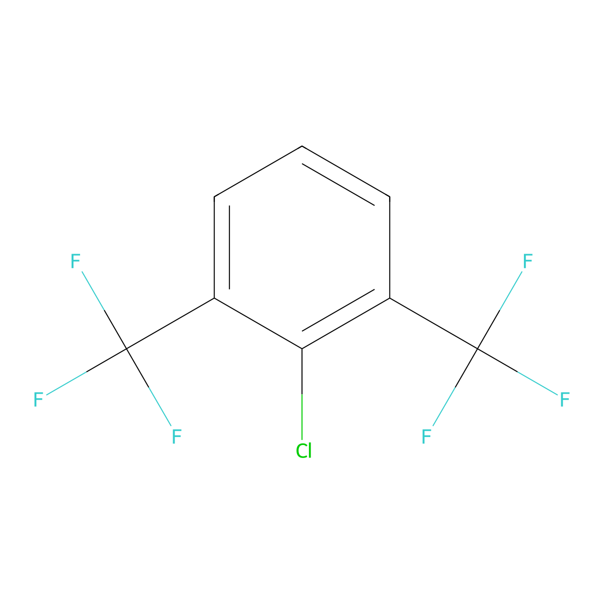 2-Chloro-1,3-bis(trifluoromethyl)benzene molecular structure, CAS 63430-02-4