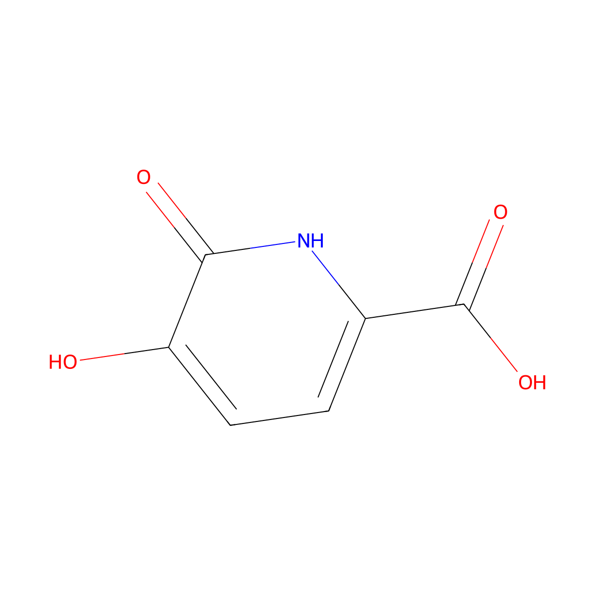 5-Hydroxy-6-oxo-1,6-dihydropyridine-2-carboxylic acid molecular structure, CAS 63430-18-2